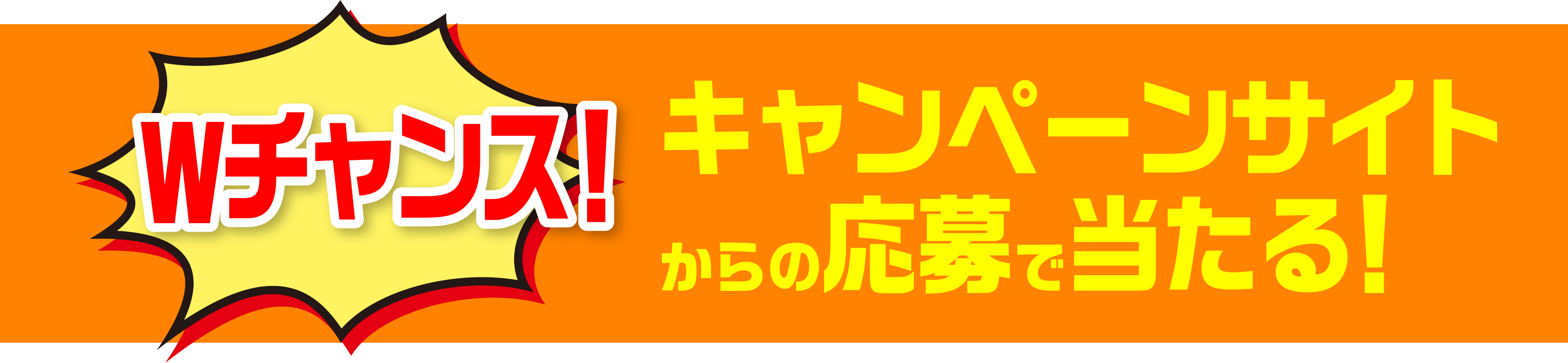 Wチャンス！キャンペーンサイトから応募で当たる！