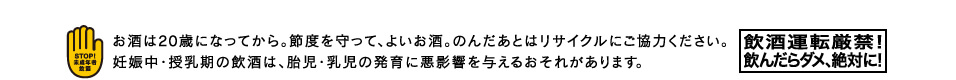 お酒は20歳になってから。