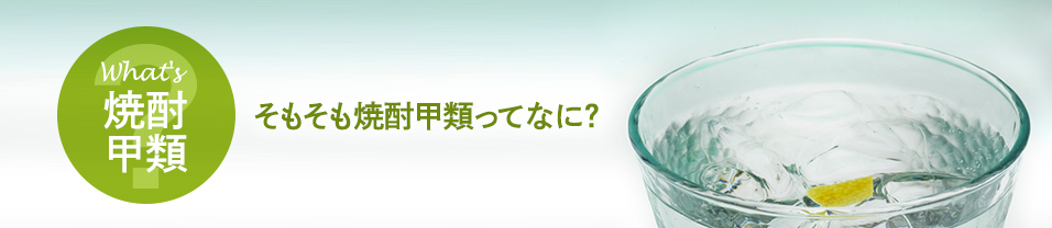 What's焼酎甲類 そもそも焼酎甲類ってなに？