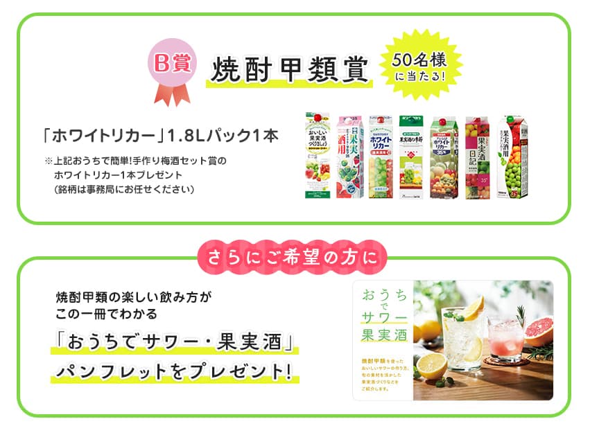 おうちで梅酒作りませんか？焼酎甲類手作り梅酒セットプレゼント