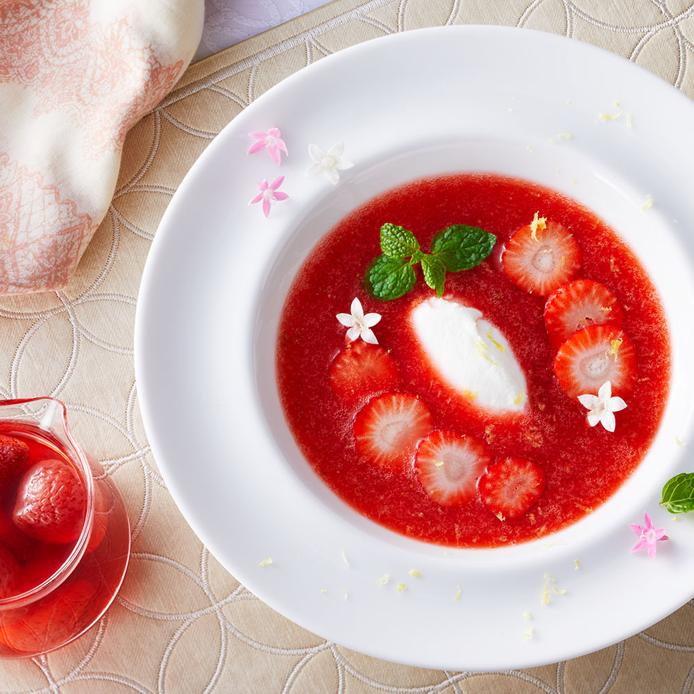 大人の苺デザートスープ