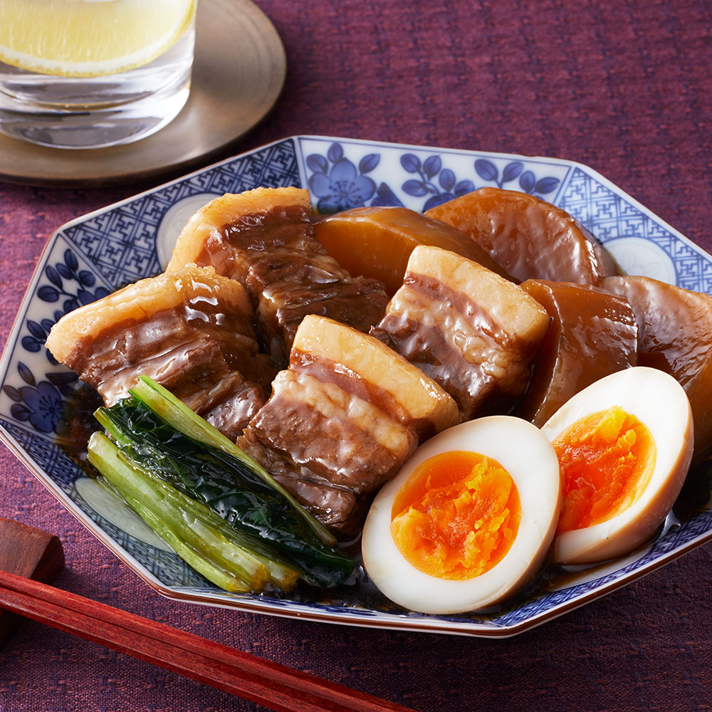 レンジで簡単 豚の角煮大根